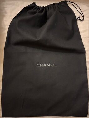 🟣 Brand New Black CHANEL Dust Bag/Shoe Bag/Hand Bag With Drawstring, Multi-use